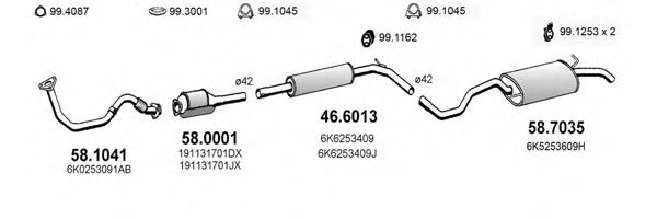 ASSO ART3622 Exhaust System